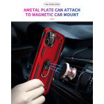 Wholesale Tech Armor Ring Stand Grip Case with Metal Plate for iPhone 12 Pro Max 6.7 inch (Red)